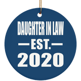 Daughter In Law Established EST. 2020 - Circle Ornament
