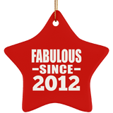12th Birthday Fabulous Since 2012 - Star Ornament