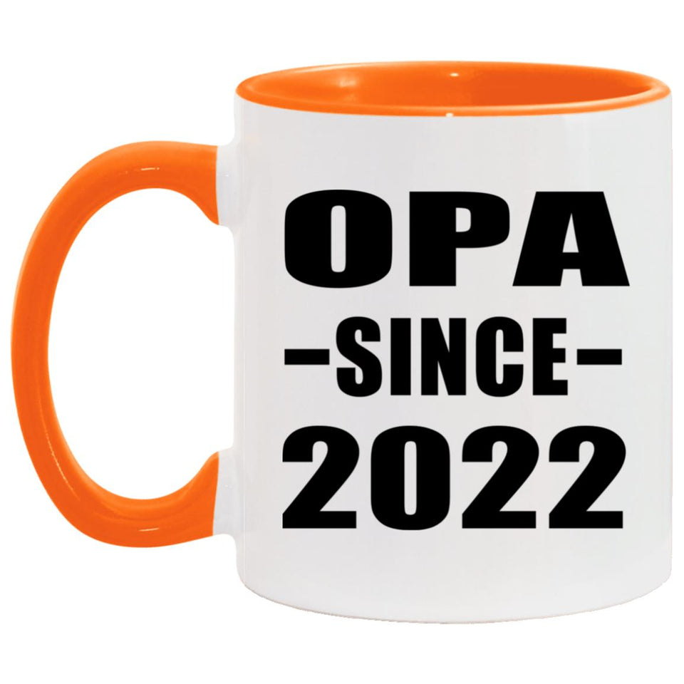 Opa Since 2022 - 11oz Accent Mug Orange