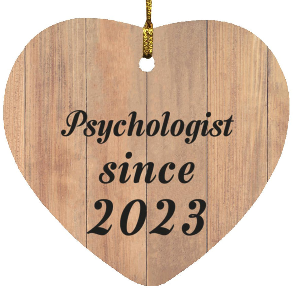 Psychologist Since 2023 - Heart Ornament C