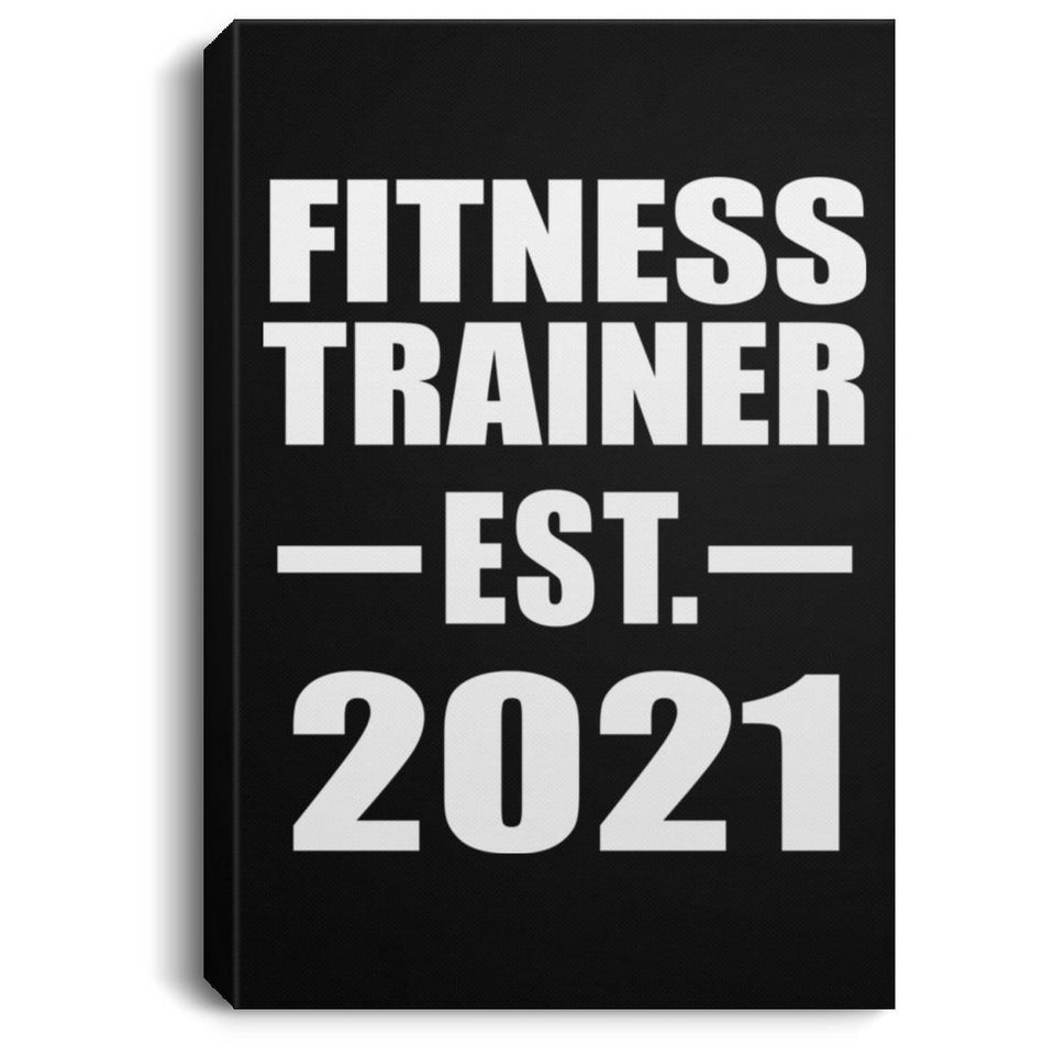 Fitness Trainer Established EST. 2021 - Canvas Portrait