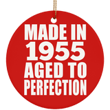 69th Birthday Made In 1955 Aged to Perfection - Circle Ornament