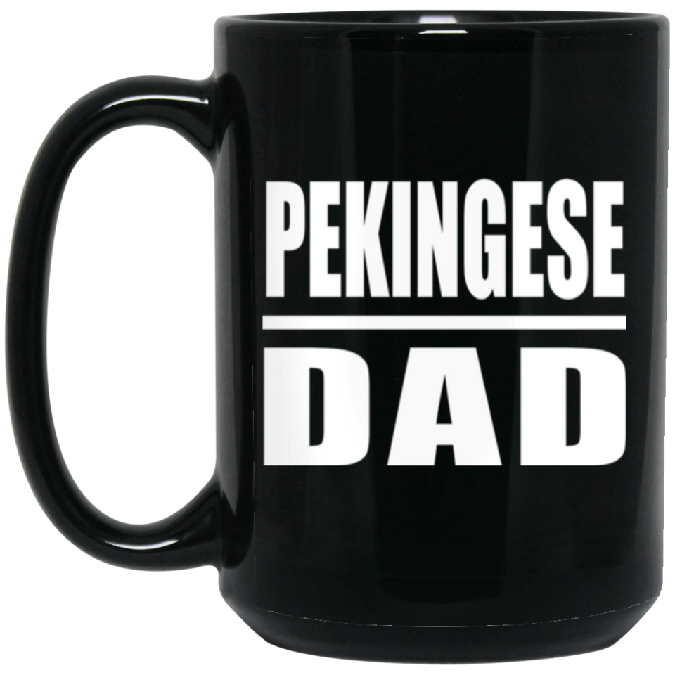 Pekingese Dad - 15oz Coffee Mug Black