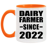 Dairy Farmer Since 2022 - 11oz Accent Mug Orange