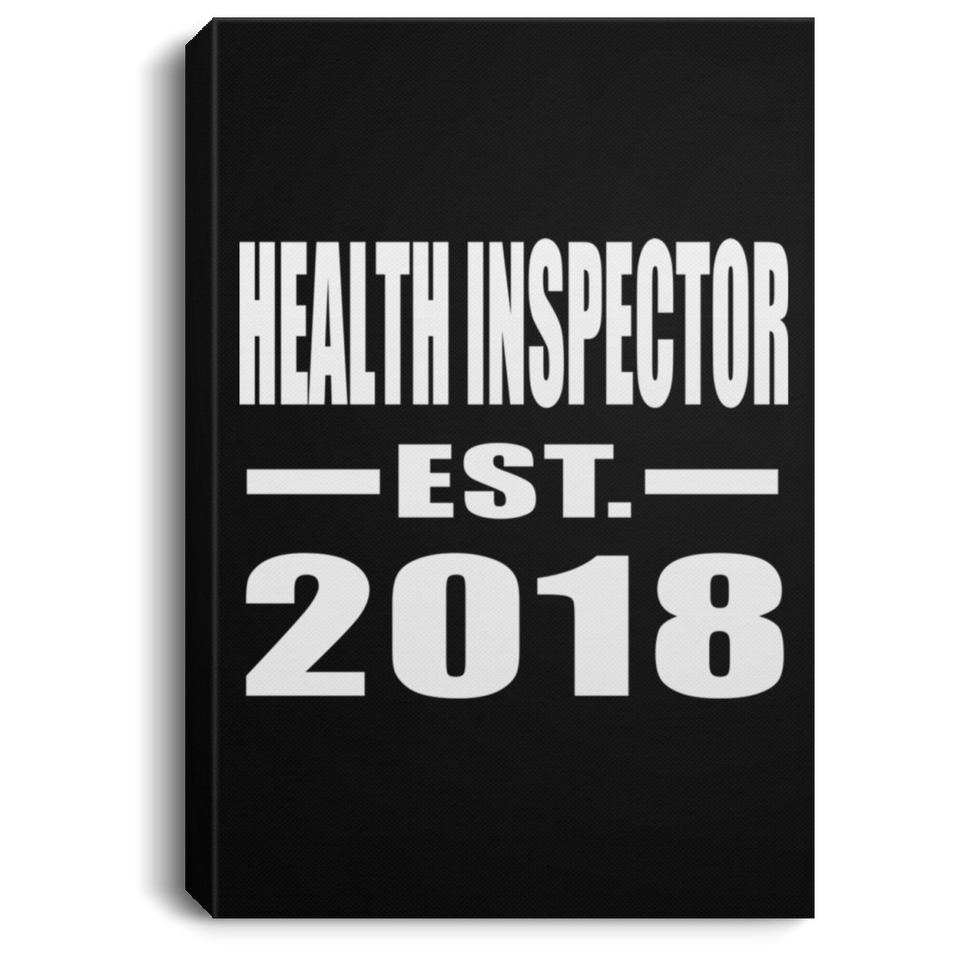 Health Inspector Established EST. 2018 - Canvas Portrait