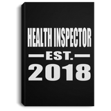 Health Inspector Established EST. 2018 - Canvas Portrait