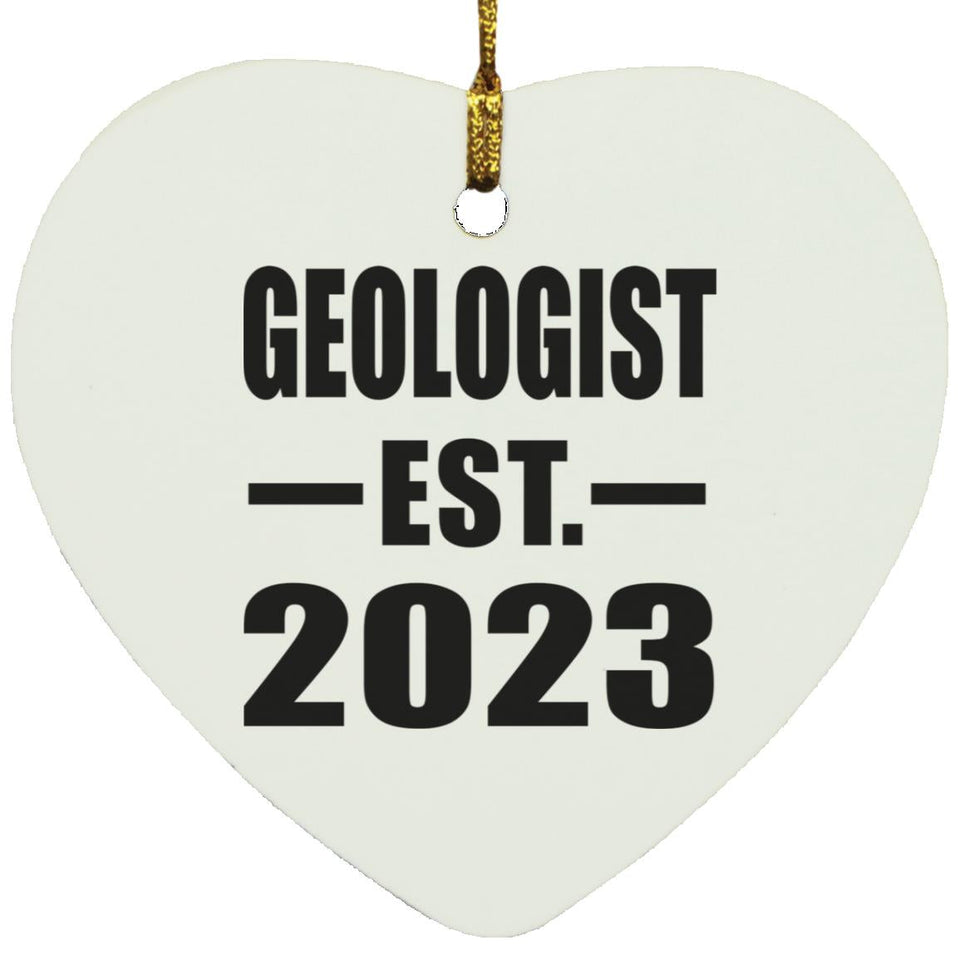 Geologist Established EST. 2023 - Heart Ornament