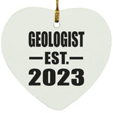 Geologist Established EST. 2023 - Heart Ornament