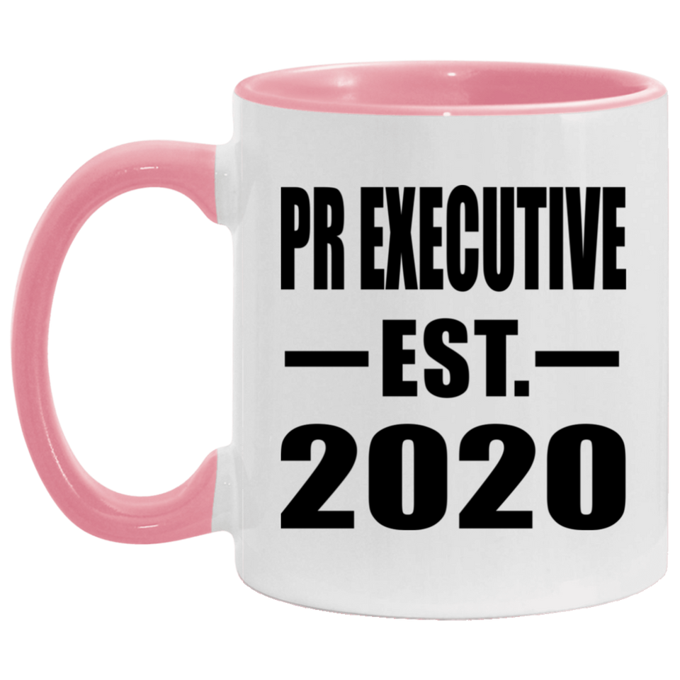 Pr Executive Established EST. 2020 - 11oz Accent Mug Pink