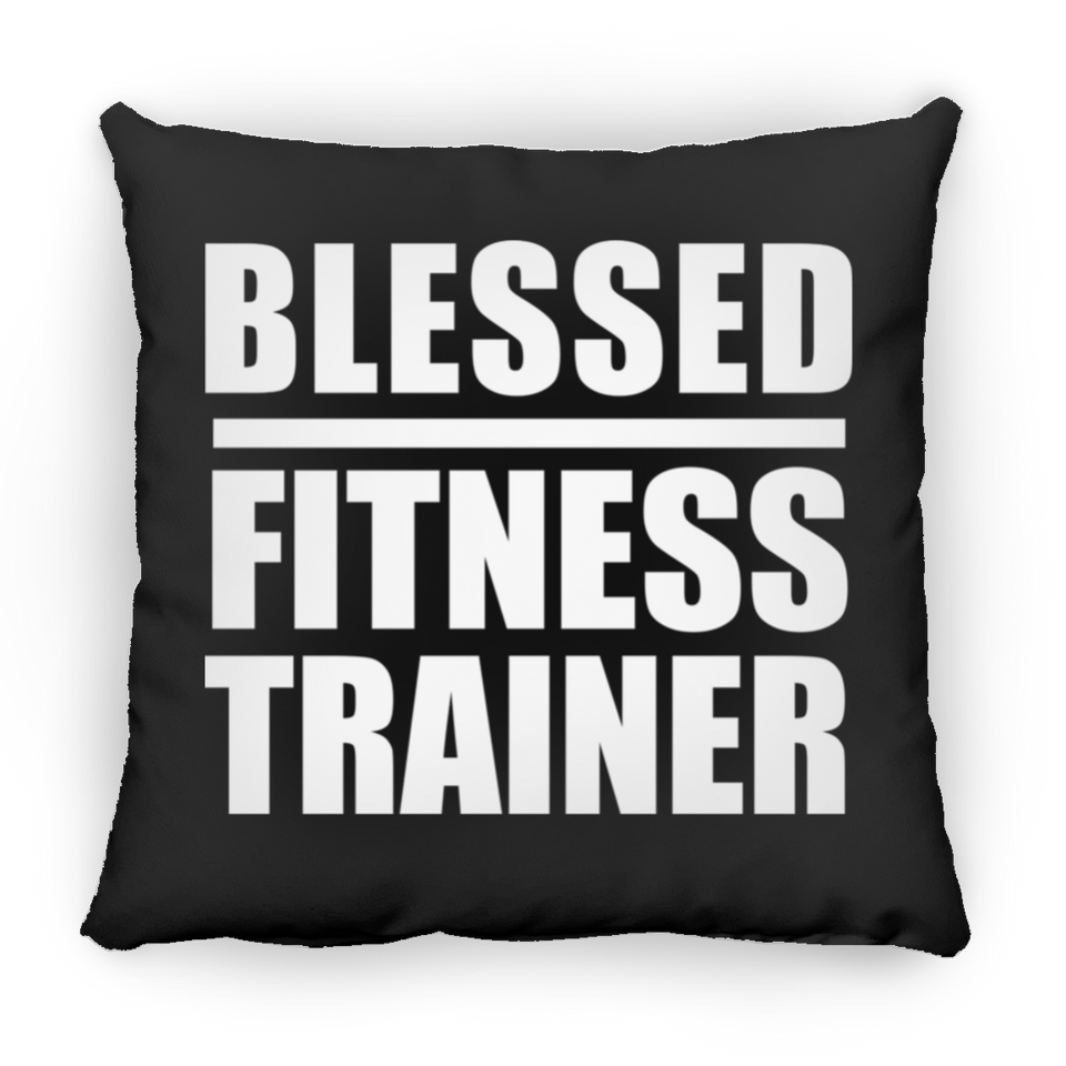 Blessed Fitness Trainer - Throw Pillow Black