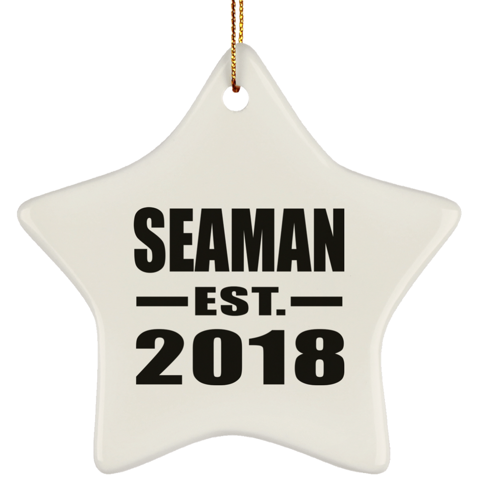 Seaman Established EST. 2018 - Star Ornament