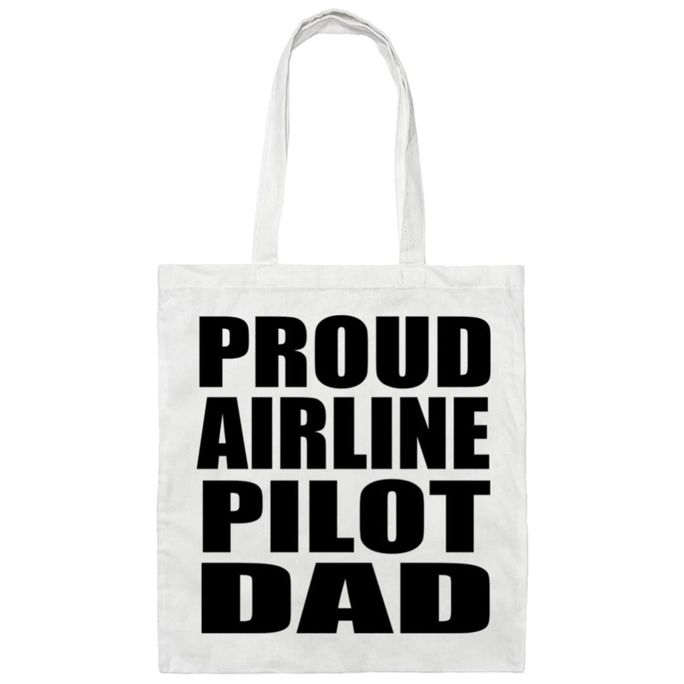 Proud Airline Pilot Dad - Tote Bag White