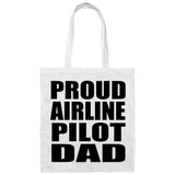 Proud Airline Pilot Dad - Tote Bag White