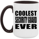 Coolest Security Guard Ever - 15oz Accent Mug Black