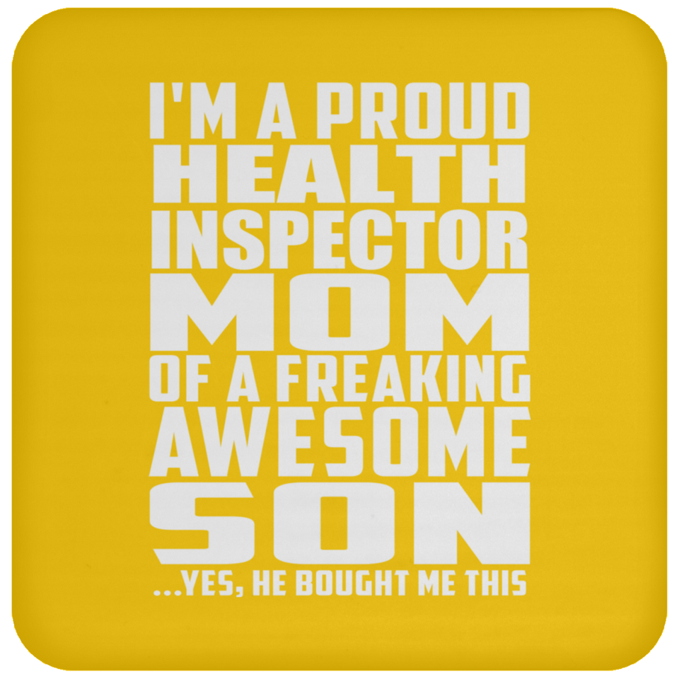 Proud Health Inspector Mom Of Awesome Son - Drink Coaster