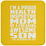 Proud Health Inspector Mom Of Awesome Son - Drink Coaster