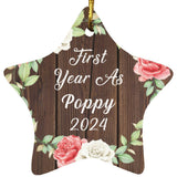 First Year As Poppy 2024 - Star Ornament A