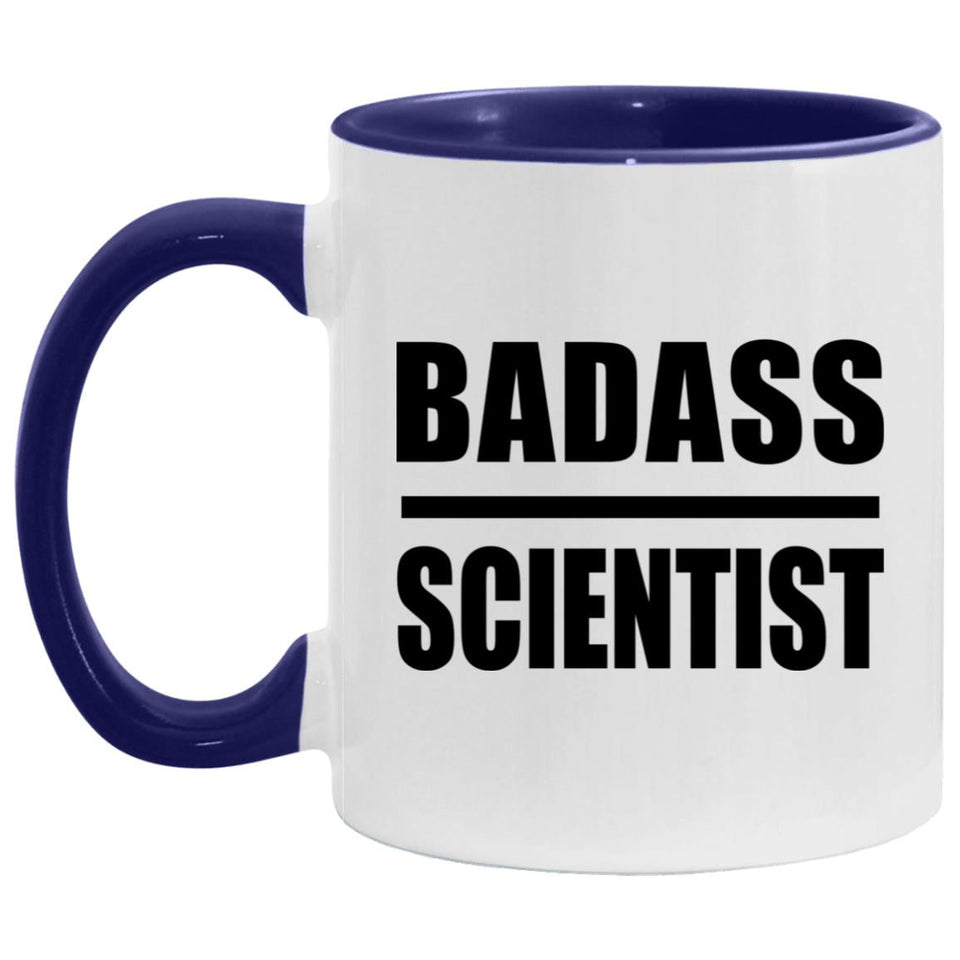 Badass Scientist - 11oz Accent Mug Purple