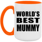 World's Best Mummy - 15oz Accent Mug Orange