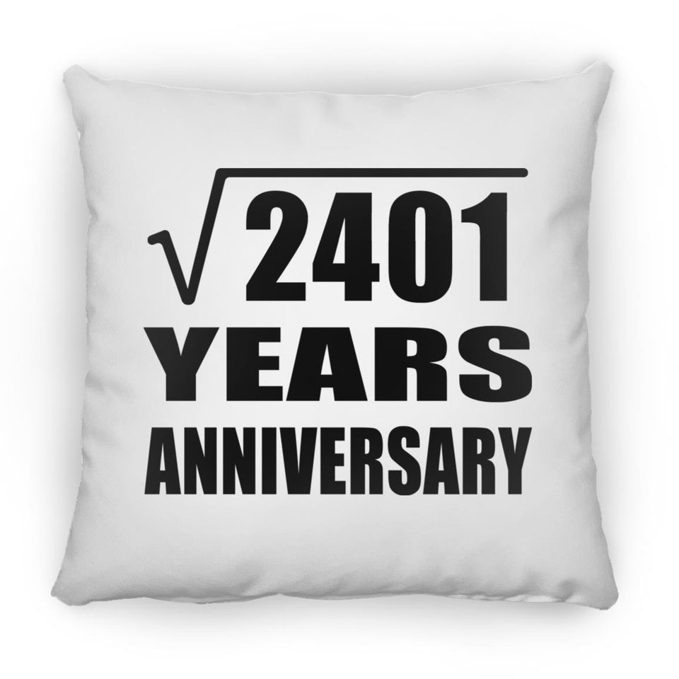 49th Anniversary Square Root of 2401 Years Anniversary - Throw Pillow