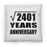49th Anniversary Square Root of 2401 Years Anniversary - Throw Pillow