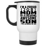 Personalized Gift, Proud [Job] Mom Of Awesome Son - Travel Mug
