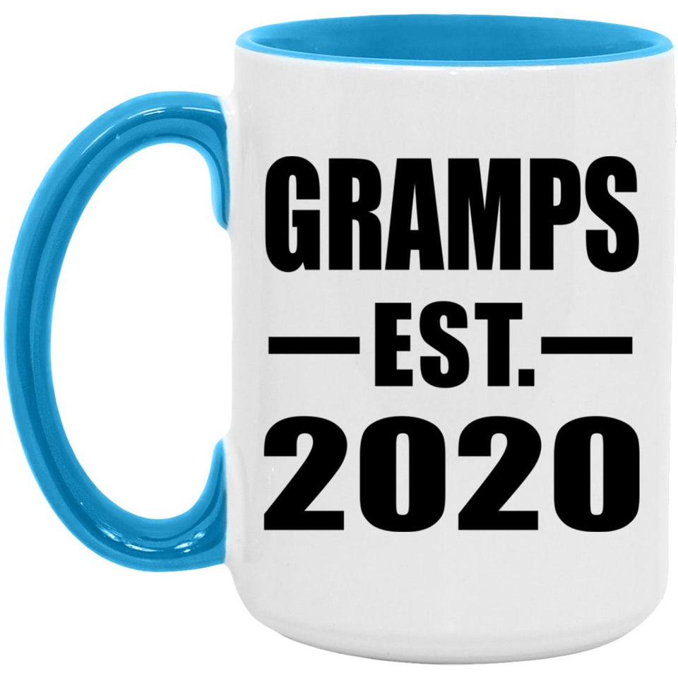 Gramps Established EST. 2020 - 15oz Accent Mug Blue