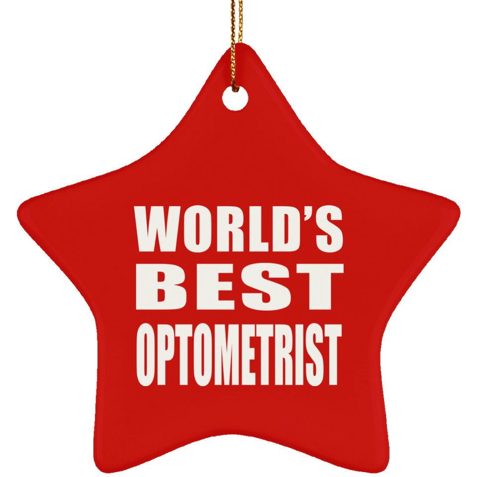 World's Best Optometrist - Star Ornament