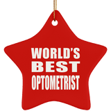 World's Best Optometrist - Star Ornament