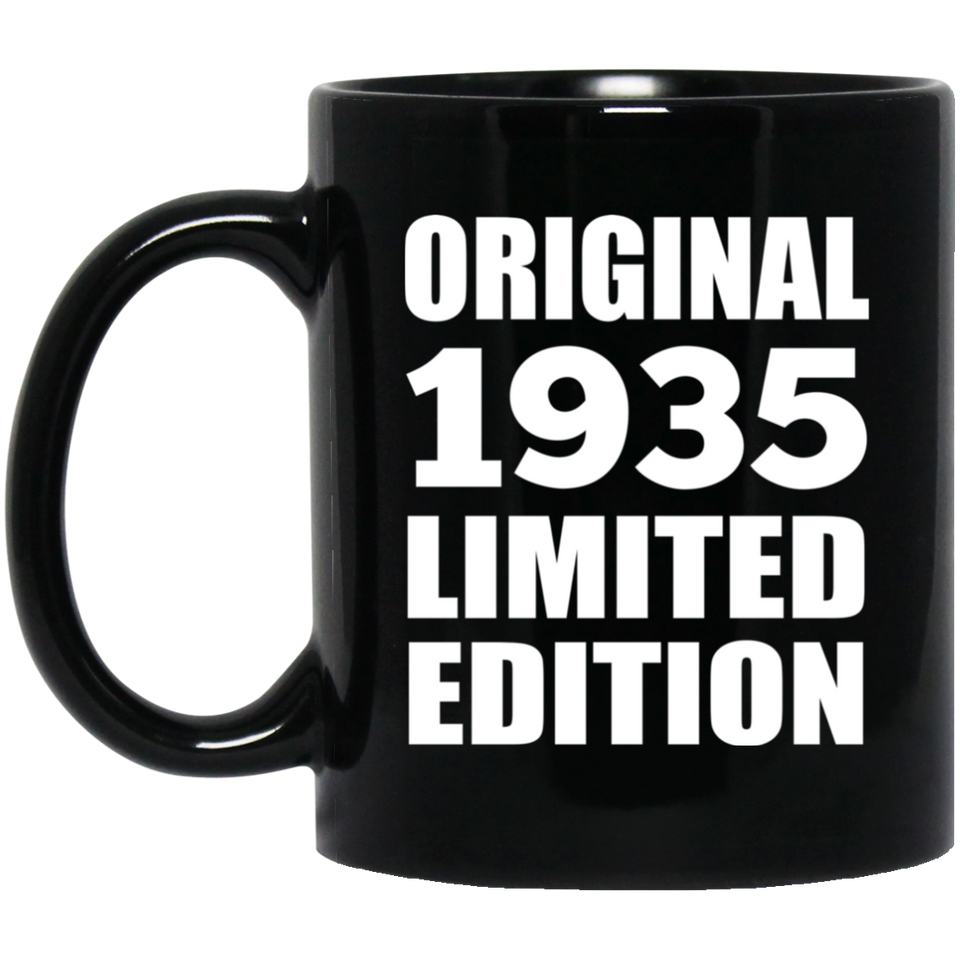 89th Birthday Original 1935 Limited Edition - 11oz Coffee Mug Black