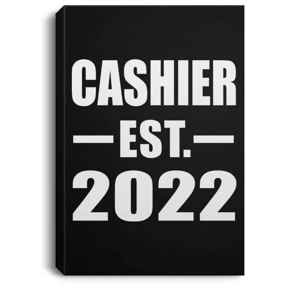 Cashier Established EST. 2022 - Canvas Portrait
