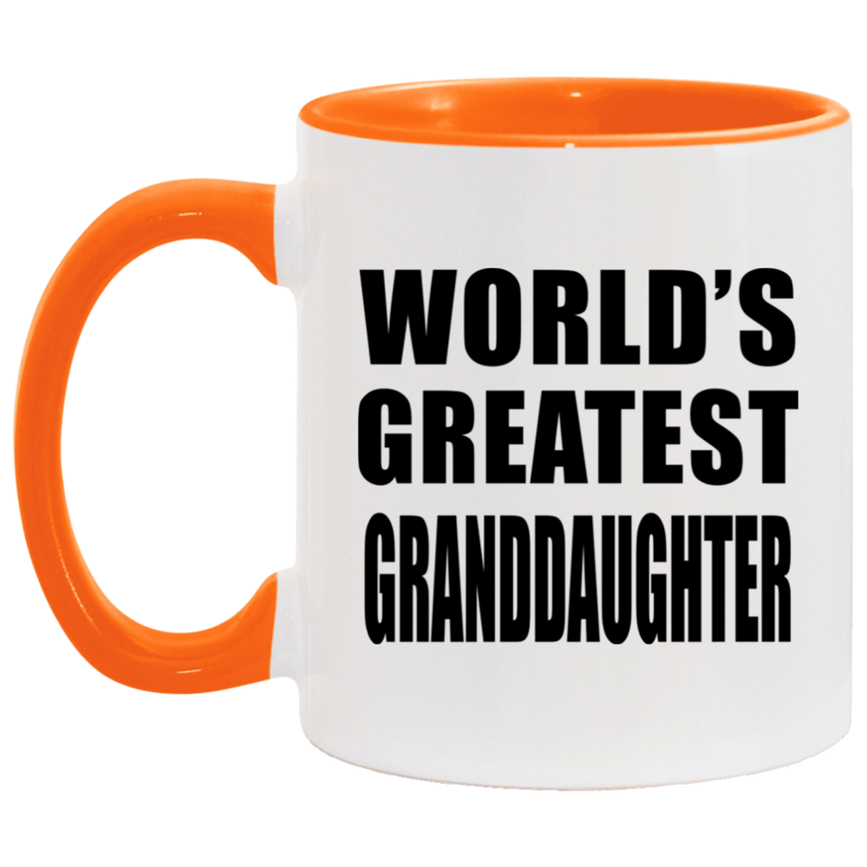 World's Greatest Granddaughter - 11oz Accent Mug Orange