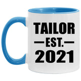 Tailor Established EST. 2021 - 11oz Accent Mug Blue