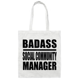 Badass Social Community Manager - Tote Bag White