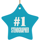 Number One #1 Stenographer - Star Ornament