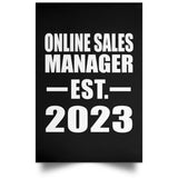 Online Sales Manager Established EST. 2023 - Poster Portrait