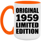65th Birthday Original 1959 Limited Edition - 15oz Accent Mug Orange