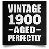 124th Birthday Vintage 1900 Aged Perfectly - Poster Square