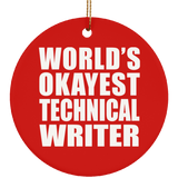 World's Okayest Technical Writer - Circle Ornament