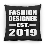 Fashion Designer Established EST. 2019 - Throw Pillow Black