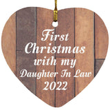 First Christmas With My Daughter In Law 2022 - Heart Ornament E