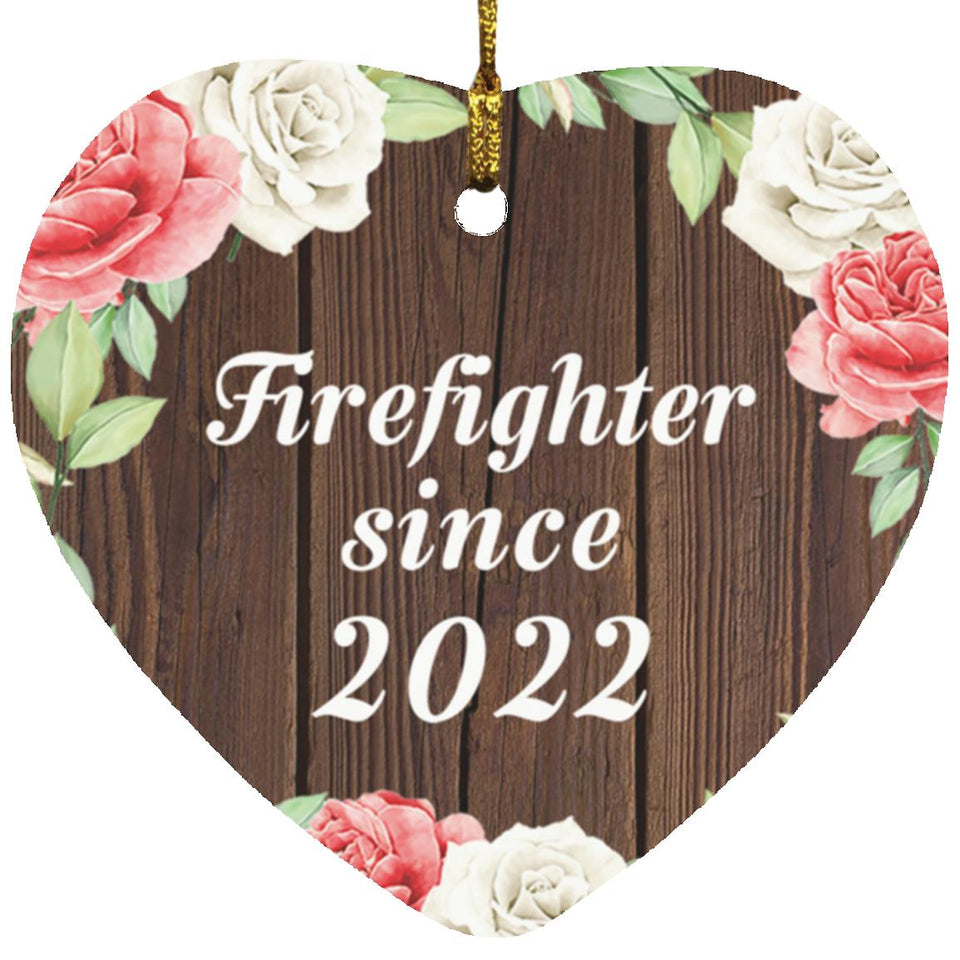 Firefighter Since 2022 - Heart Ornament A