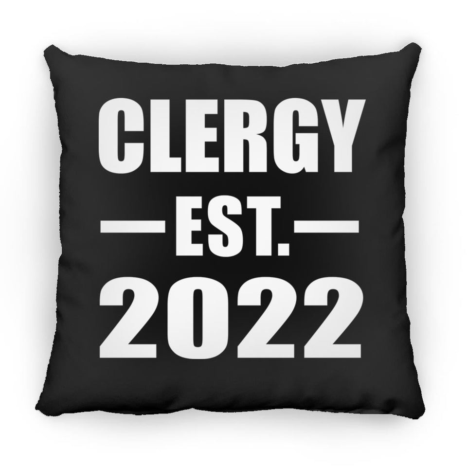 Clergy Established EST. 2022 - Throw Pillow Black