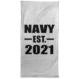 Navy Established EST. 2021 - Hand Towel