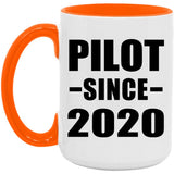 Pilot Since 2020 - 15oz Accent Mug Orange