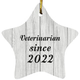 Veterinarian Since 2022 - Star Ornament F