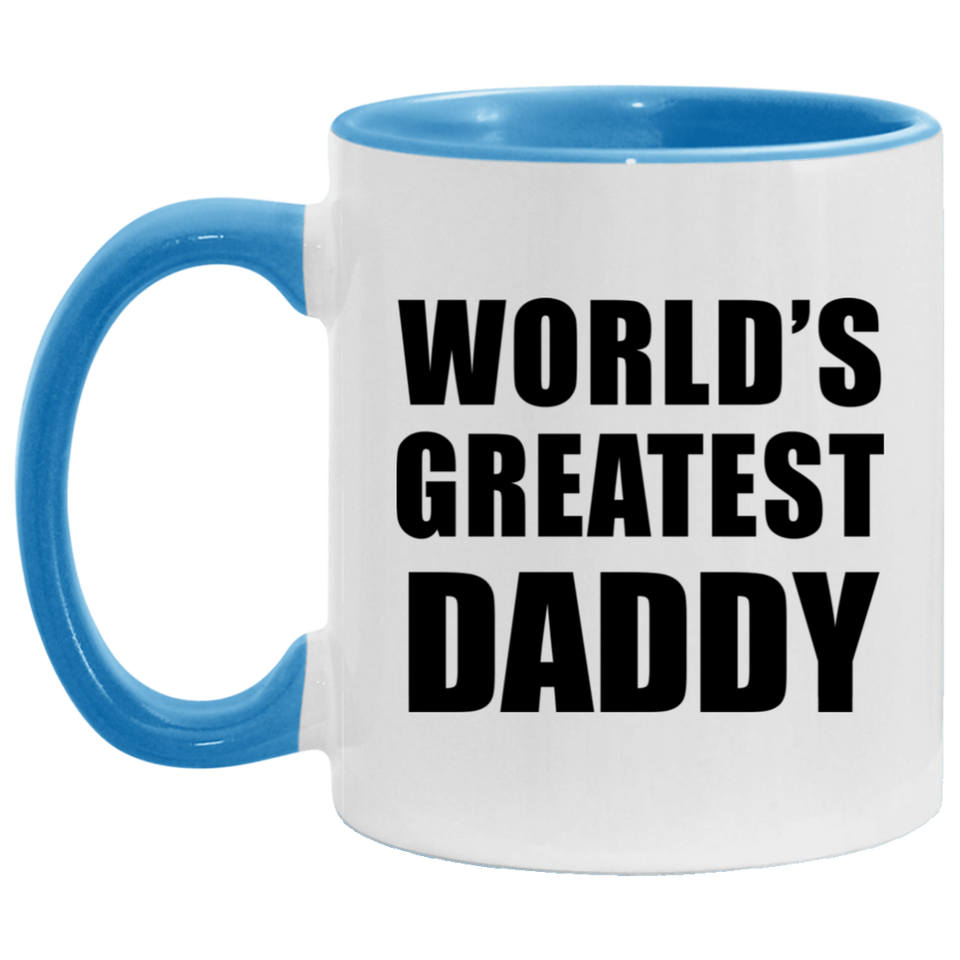 World's Greatest Daddy - 11oz Accent Mug Blue