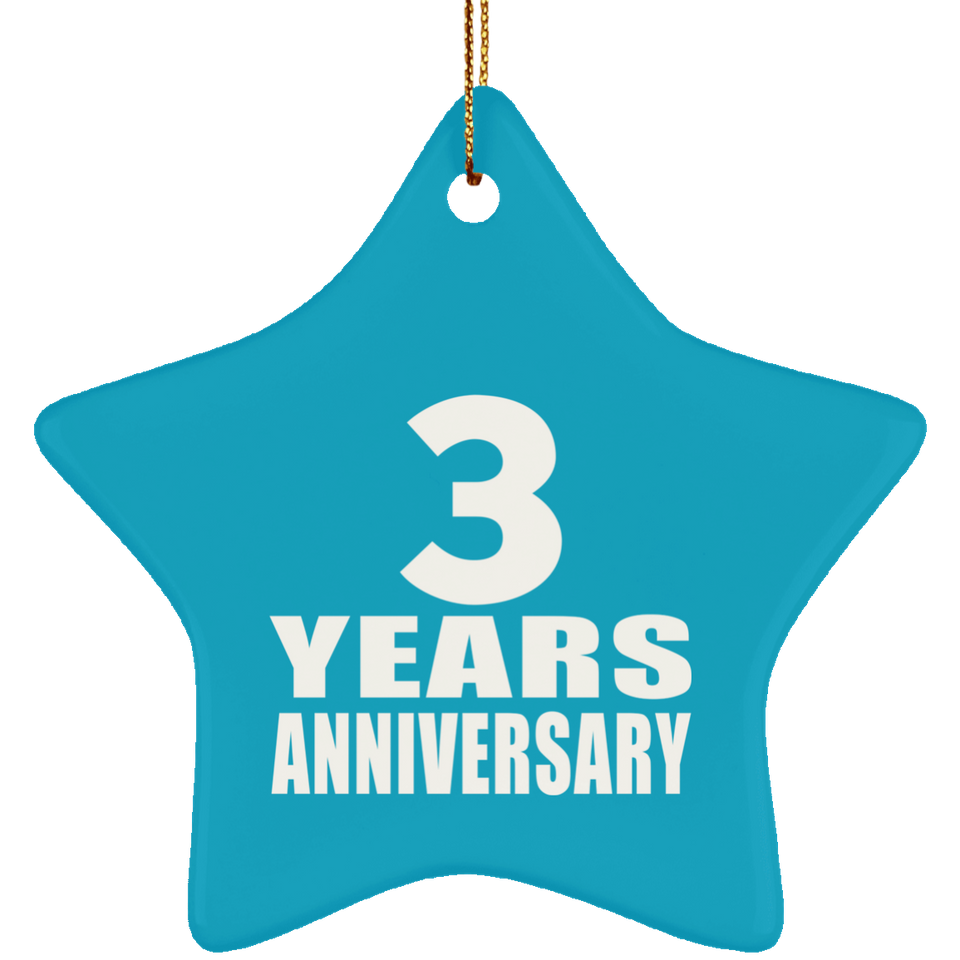 3rd Anniversary 3 Years - Star Ornament