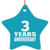 3rd Anniversary 3 Years - Star Ornament