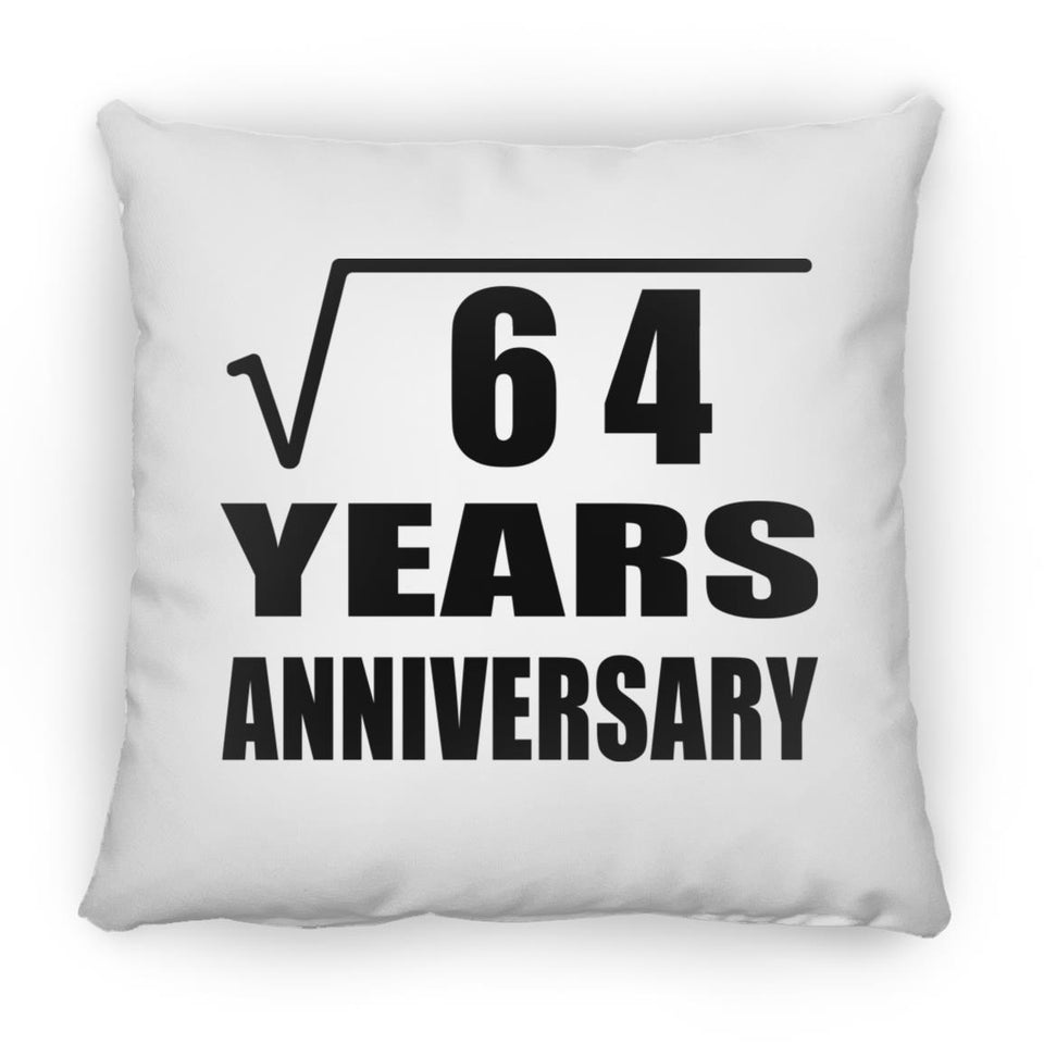 8th Anniversary Square Root of 64 Years Anniversary - Throw Pillow